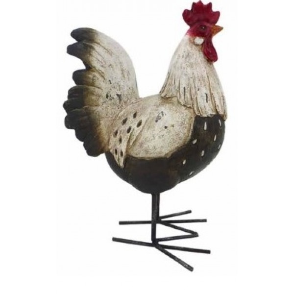 RESIN ROOSTER 25CM