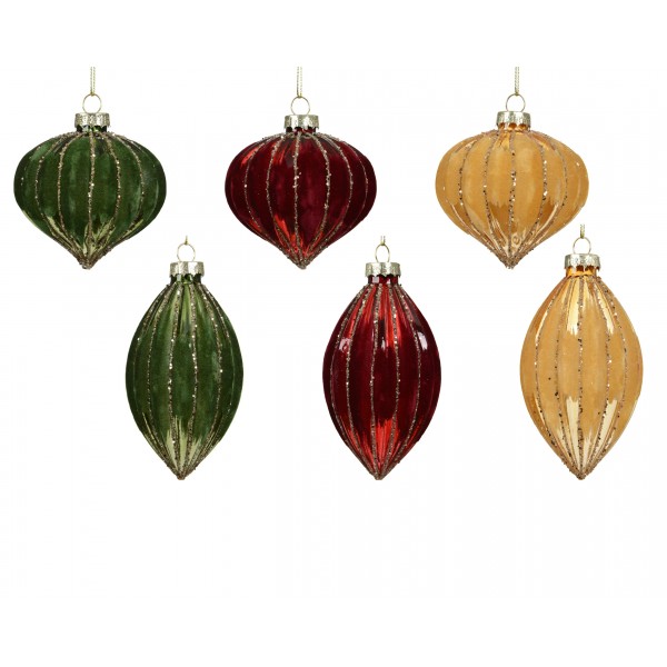 Onion glass transparent with flock 