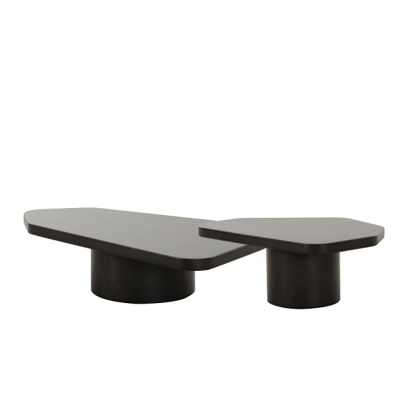 SET 2 TABLE BRUXELLES BLACK 122X65X28 - 87X63X36