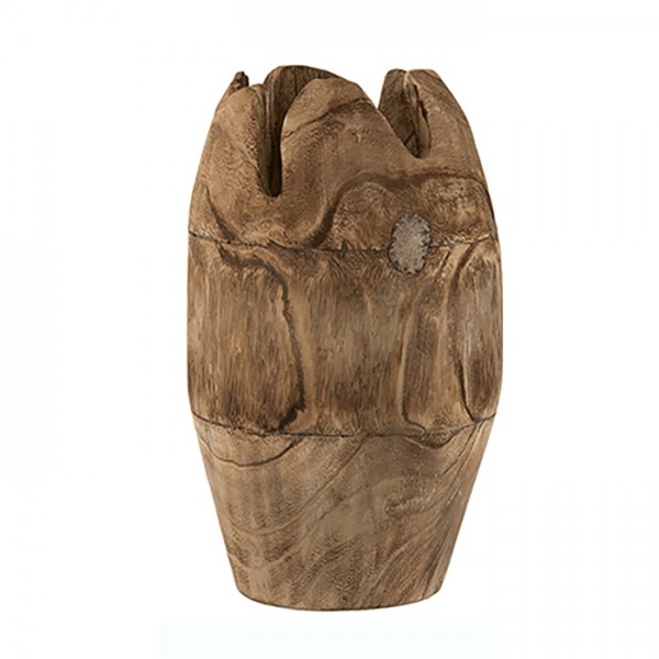 Vase Wood Natural-Medium