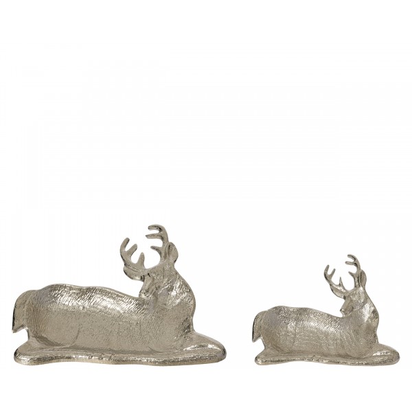 Deco plate aluminium deer nickel
