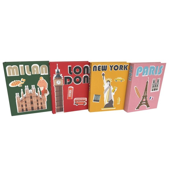 BOX / BOOKS 'PARIS-LONDON-MILAN-NEW YORK'  