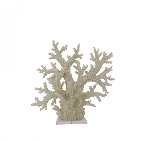 WHITE RESIN CORAL ON ACRYLIC BASE 