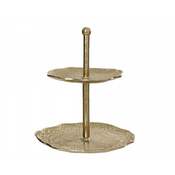 Etagere aluminium gold with structure