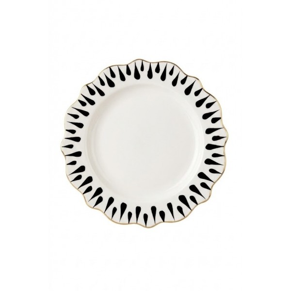 DESSERT PLATE DROPS BLACK