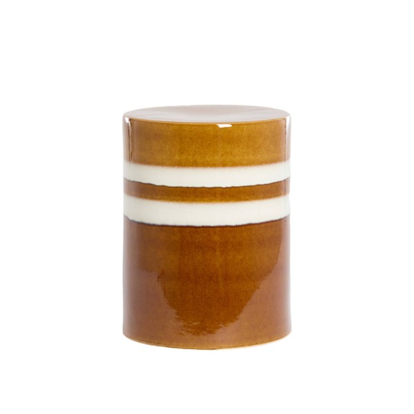 Side table cognac-white