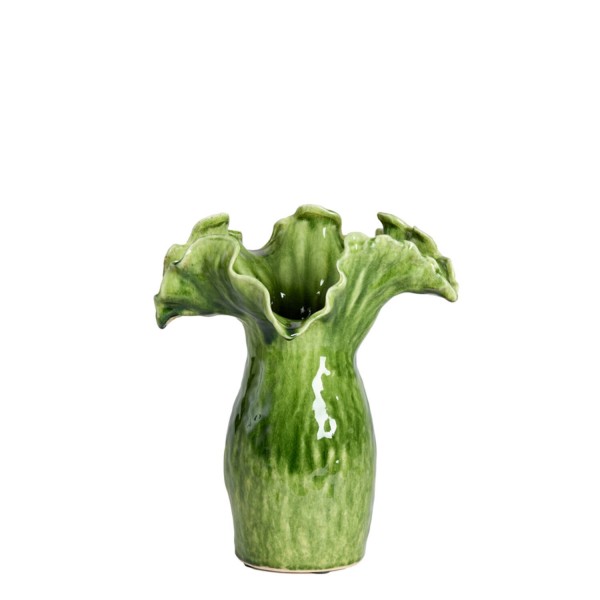 Vase deco ceramics green