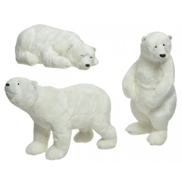Polar bear plastic faux fur 3ass