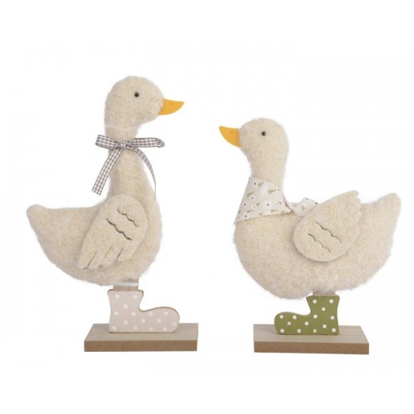 DECORATIVE DUCK WITH SCARF (WOOL)
