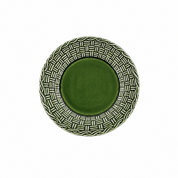 DESSERT PLATE WOVEN GREEN