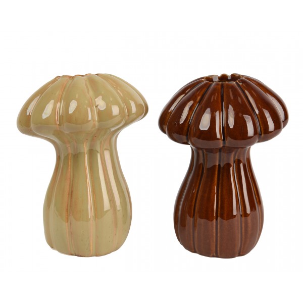 Vase porcelain mushroom reaction glaze 