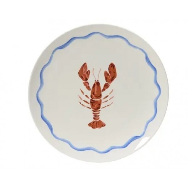 DINNER PLATE PORCELAIN LOBSTER PATTERN