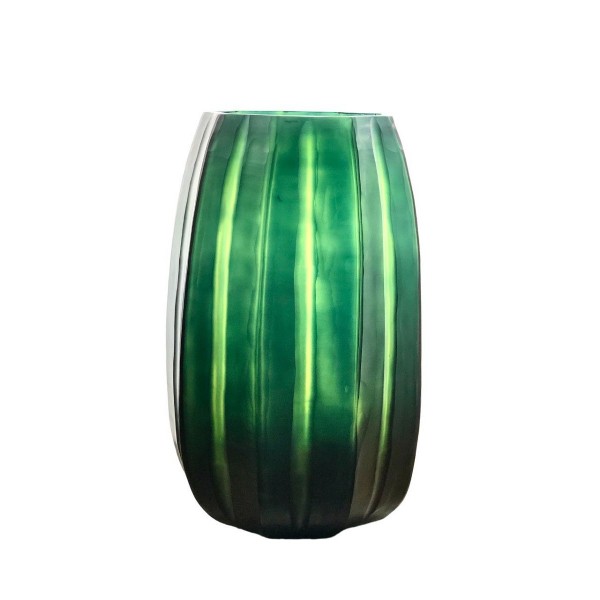 GREEN FOREST GLASS VASE 'MALANG' D25x40h