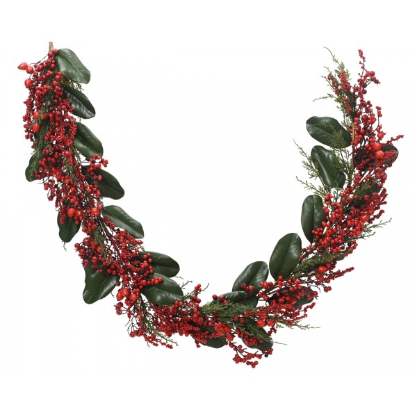 Big berry garland red berries indoor