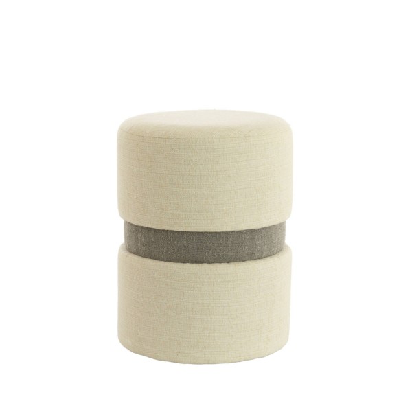 Pouf grey+cream