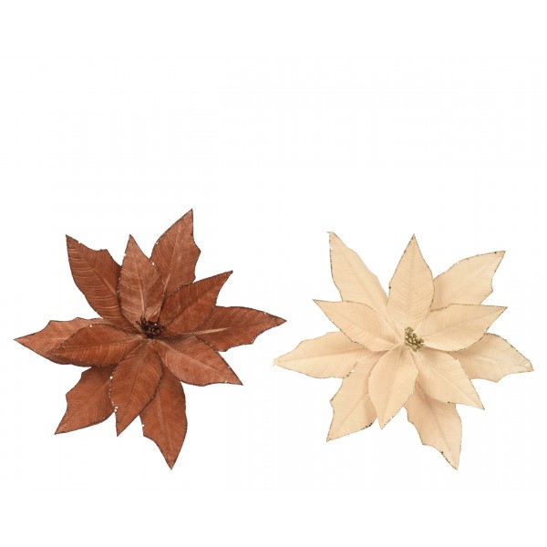 Poinsettia on clip poinsettia polyester velvet
