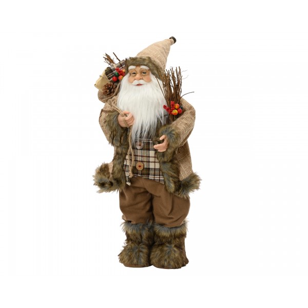 Santa polyester with gift bag