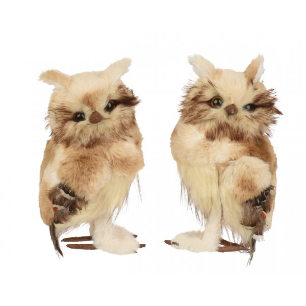 Owl artificial fur with ear 