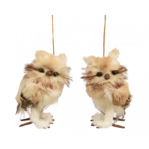 Owl artificial fur with ear