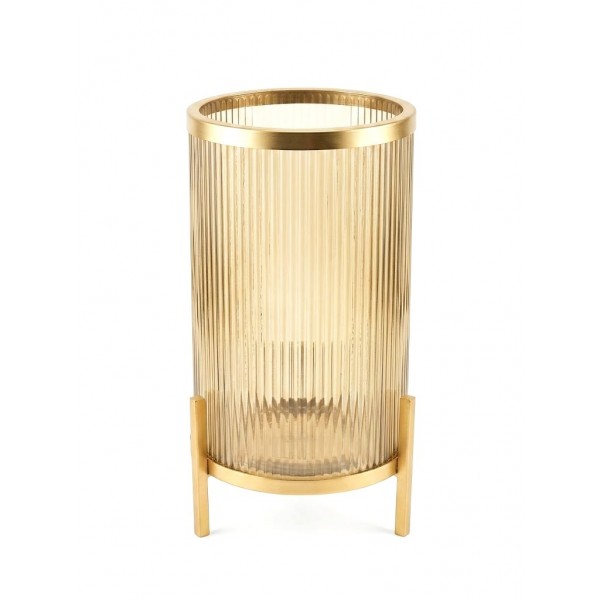 HURRICANE TIBIR GLASS OLIVE GREEN & ANTIQUE BRONZE