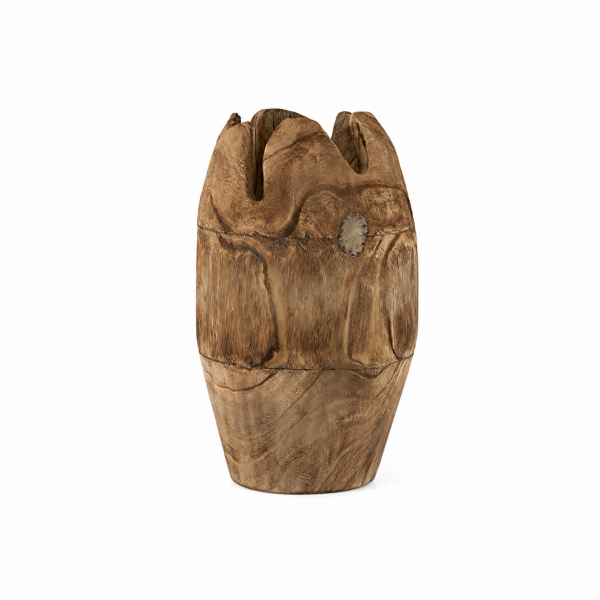 Vase Wood Natural-Small