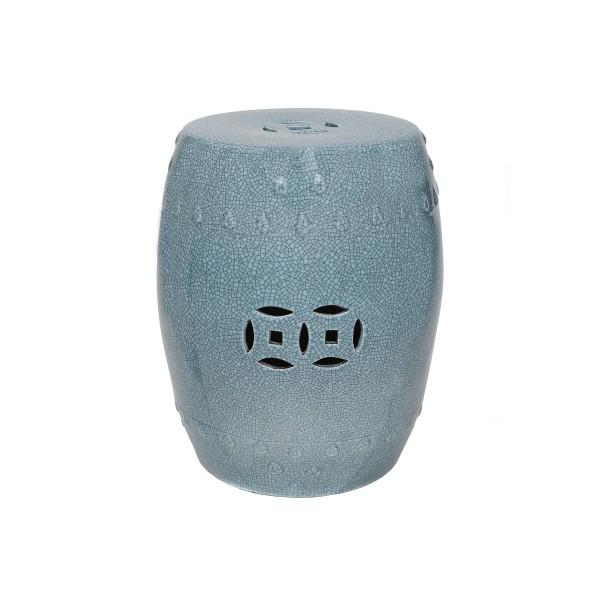 Ceramic Stool - Light Blue