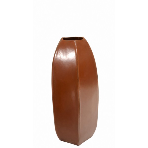Vase deco SERRA ceramics matt dark red-brown