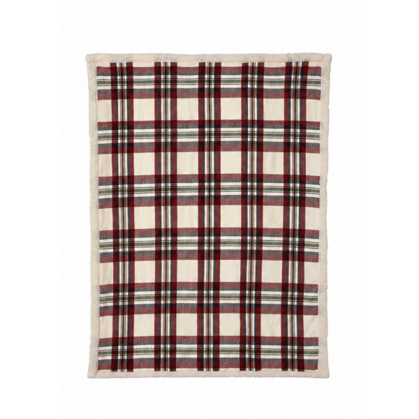 Throw polyester check pattern