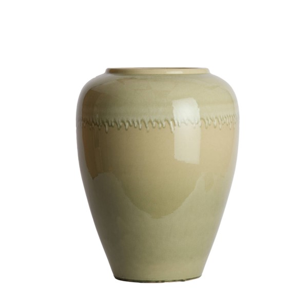 Vase deco VALERIA ceramics light green+cream