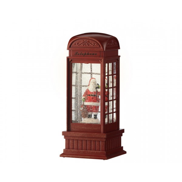 LED water spinner plastic telephone booth with motion BO indoor