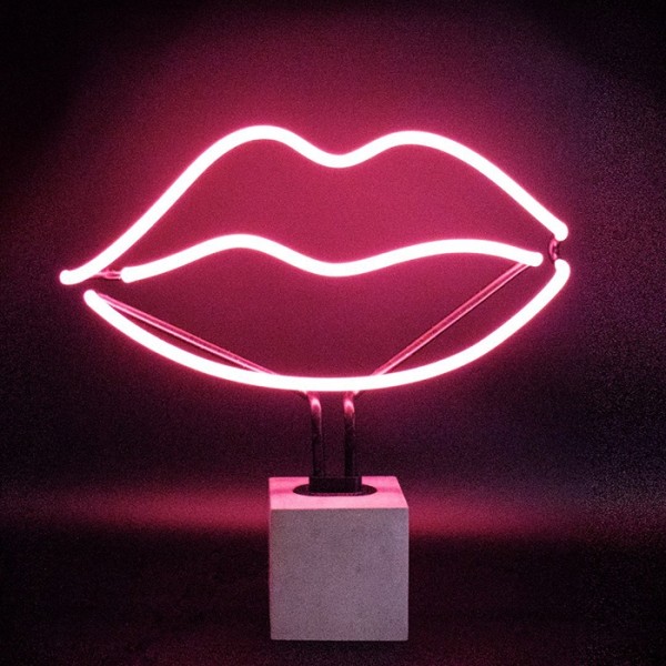 Locomocean Neon Sign Concrete Base Lips