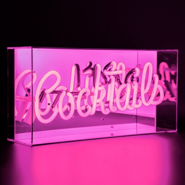 Locomocean Pink Cocktails Acrylic Box Neon