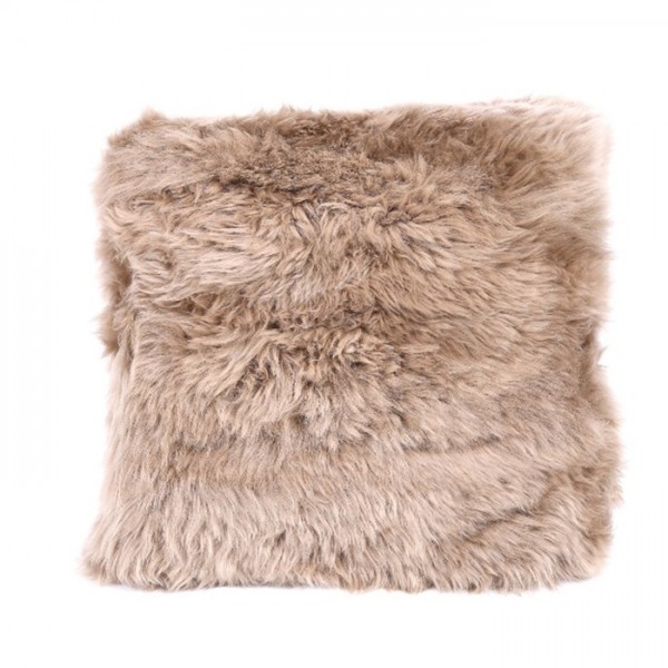 Sheepskin Cushion Beige