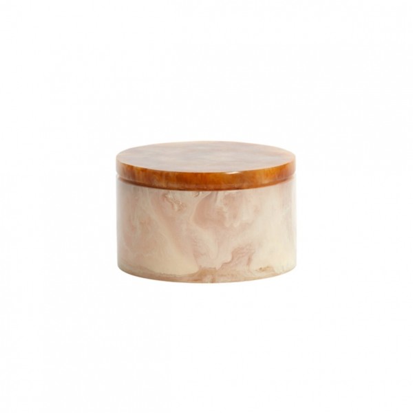 Deco box+lid KELIMUTU cream+brown