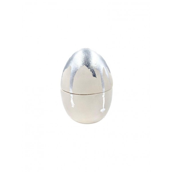 White Decorative Egg Silver