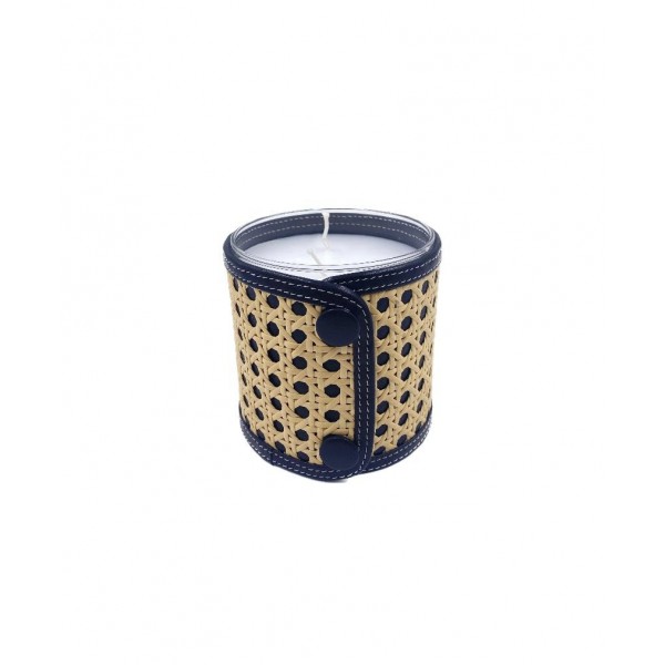 Rattan Black Candle Medium