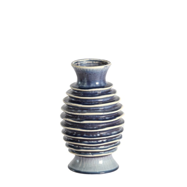 Vase deco ceramics blue