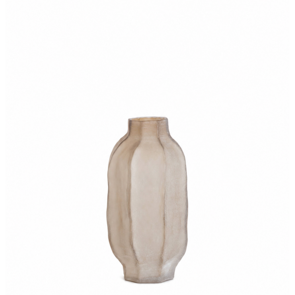 Vase TEJEDA glass light brown