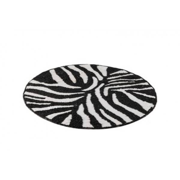 Embroidered Beads & Rafia Placemat BLACK WHITE