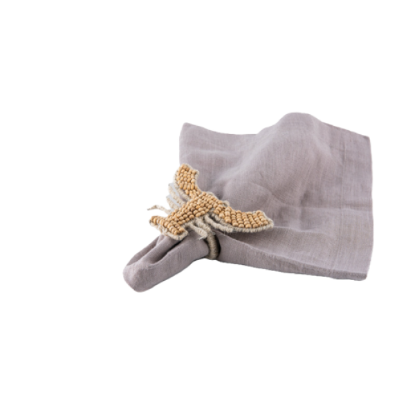 Wooden beaded SCORPIO shape Napkin Ring