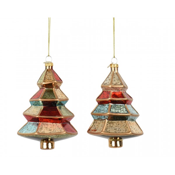 Tree glass antique finish
