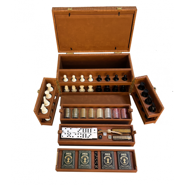 TRUNK/GAMES IMIT.BEIGE LEATHER