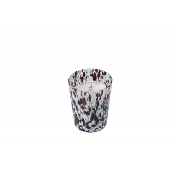 WAX FILLED MOSAIC GLASS VOTIVE MEDIUM 2 ASST. COLOR BLACK GOLD