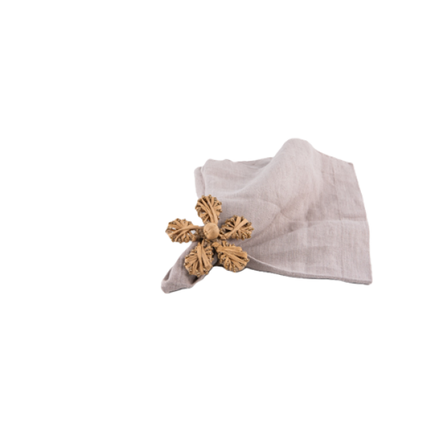Wooden beaded FLOWER shape Napkin Ring