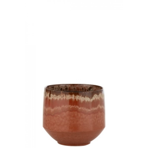 Flower Pot Aline Ceramic Red Medium 