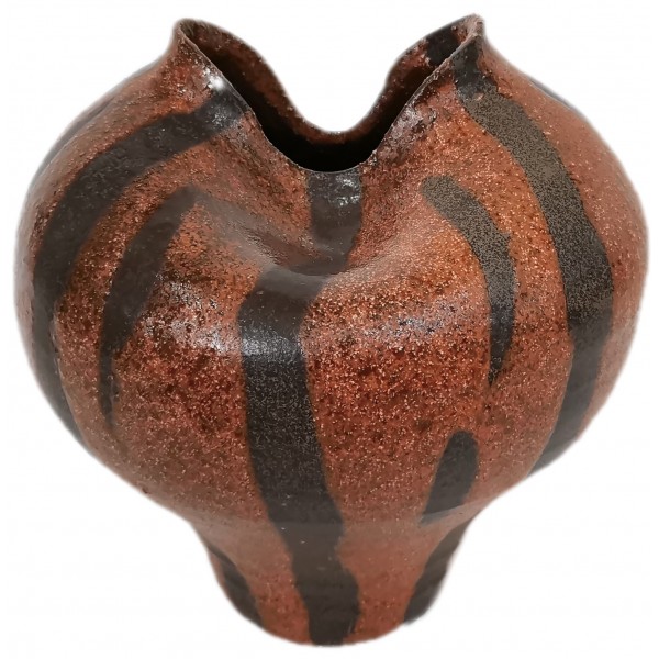VASE TERRACOTTA / BLACK CERAMICS 