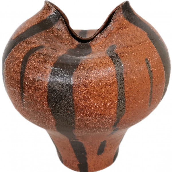 VASE TERRACOTTA / BLACK CERAMICS 