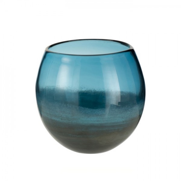 Vase Round Blue/Grey 