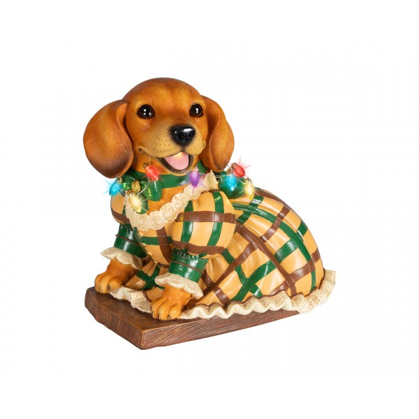 Micro LED dog polyresin steady BO indoor