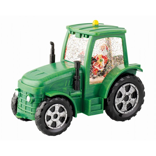 LED water spinner plastic tractor with motion BO indoor